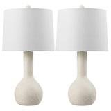 Katee 24.75" Modern Scandinavian Textured Resin/Metal Gourd LED Table Lamp