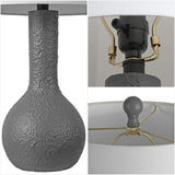 Katee 24.75" Modern Scandinavian Textured Resin/Metal Gourd LED Table Lamp