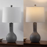 Katee 24.75" Modern Scandinavian Textured Resin/Metal Gourd LED Table Lamp