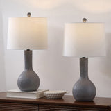 Katee 24.75" Modern Scandinavian Textured Resin/Metal Gourd LED Table Lamp