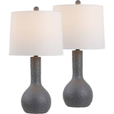 Katee 24.75" Modern Scandinavian Textured Resin/Metal Gourd LED Table Lamp