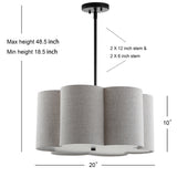 Heather 20" Adjustable Metal LED Pendant - JONATHAN Y