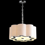 Coquille 20" Adjustable Scalloped Shade Metal LED Pendant - JONATHAN Y