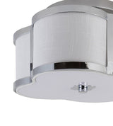 Quatrefoil Scalloped Shade Metal Classic Glam LED Flush Mount - JONATHAN Y