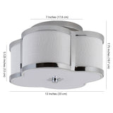 Quatrefoil Scalloped Shade Metal Classic Glam LED Flush Mount - JONATHAN Y