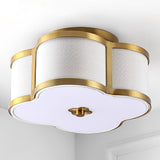 Quatrefoil Scalloped Shade Metal Classic Glam LED Flush Mount - JONATHAN Y