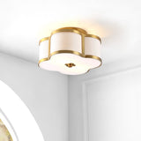 Quatrefoil Scalloped Shade Metal Classic Glam LED Flush Mount - JONATHAN Y