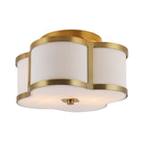 Quatrefoil Scalloped Shade Metal Classic Glam LED Flush Mount - JONATHAN Y