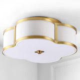 Quatrefoil Scalloped Shade Metal Classic Glam LED Flush Mount - JONATHAN Y