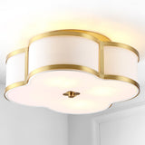 Quatrefoil Scalloped Shade Metal Classic Glam LED Flush Mount - JONATHAN Y
