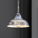 Nira 9.75" Adjustable 3D Color Burst Glass/Metal Pendant - JONATHAN Y