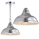 Nira 9.75" Adjustable 3D Color Burst Glass/Metal Pendant - JONATHAN Y