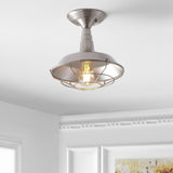 Gabe 10.2" Metal LED Semi Flush Mount - JONATHAN Y
