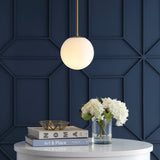 Bleecker 7.75" Metal/Glass Globe LED Pendant