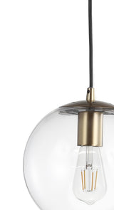 Bleecker 7.75" Metal/Glass Globe LED Pendant