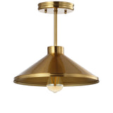 Cisco 11.75" Iron Modern Farmhouse LED Semi Flush Mount - JONATHAN Y