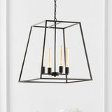 Hutson 21" Iron Modern Angled LED Chandelier - JONATHAN Y