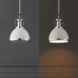 Homer Modern Industrial Iron LED Dome Pendant