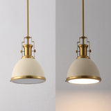 Homer Modern Industrial Iron LED Dome Pendant