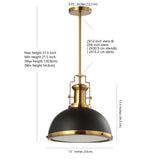 Homer Modern Industrial Iron LED Dome Pendant