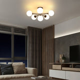 Olivier Parisian 24" Globe Modern Industrial Iron Bistro LED Semi Flush Mount