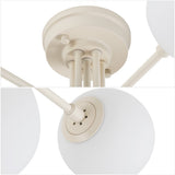 Olivier Parisian 24" Globe Modern Industrial Iron Bistro LED Semi Flush Mount