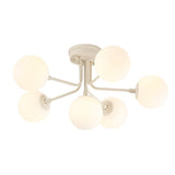 Olivier Parisian 24" Globe Modern Industrial Iron Bistro LED Semi Flush Mount