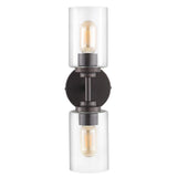 Cera Farmhouse Industrial Iron Cylinder LED Sconce - JONATHAN Y