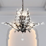 Diantha 28.5" 7-Light Contemporary Bohemian Iron/Acrylic LED Pendant - JONATHAN Y