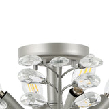 Elisana 26" ontemporary Bohemian Iron/Acrylic LED Semi Flush Mount - JONATHAN Y