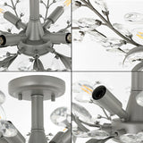 Elisana 26" ontemporary Bohemian Iron/Acrylic LED Semi Flush Mount - JONATHAN Y