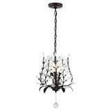 Diantha 28.5" 7-Light Contemporary Bohemian Iron/Acrylic LED Pendant - JONATHAN Y