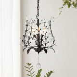 Diantha 28.5" 7-Light Contemporary Bohemian Iron/Acrylic LED Pendant - JONATHAN Y