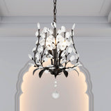 Diantha 28.5" 7-Light Contemporary Bohemian Iron/Acrylic LED Pendant - JONATHAN Y