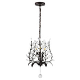 Diantha 28.5" 7-Light Contemporary Bohemian Iron/Acrylic LED Pendant - JONATHAN Y