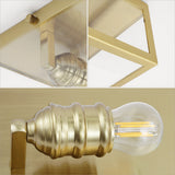 Eleanor 8" Farmhouse Industrial Square Iron/Glass Case LED Flush Mount - JONATHAN Y