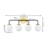 Caleb Brass Vanity Wall Sconce Frosted