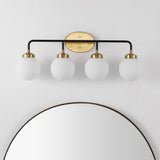 Caleb Brass Vanity Wall Sconce Frosted