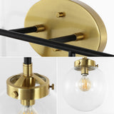 Caleb Brass Vanity Wall Sconce Clear