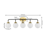 Caleb Brass Vanity Wall Sconce Frosted