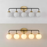 Caleb Brass Vanity Wall Sconce Frosted