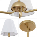 Pauline Coastal Contemporary Adjustable Swooping Arm Candle-Style Metal LED Chandelier