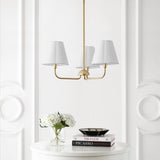 Pauline Coastal Contemporary Adjustable Swooping Arm Candle-Style Metal LED Chandelier