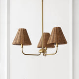 Pauline Coastal Contemporary Adjustable Swooping Arm Candle-Style Metal LED Chandelier