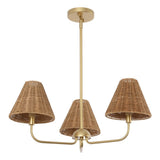 Pauline Coastal Contemporary Adjustable Swooping Arm Candle-Style Metal LED Chandelier