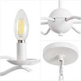 Shana Grand Modern Transitional Adjustable Sculptural Wavy Arm Candle-Style Metal LED Chandelier