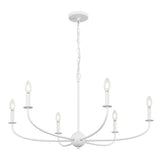 Ainsley Grand Traditional Farmhouse Adjustable Swooping Arm Candle-Style Metal LED Chandelier
