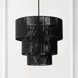 Orson 24 in. 7-Light Coastal Bohemian Metal and Woven Paper Rope 3-Tier LED Chandelier