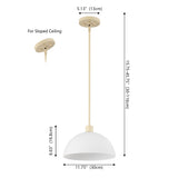 Solene Modern Contemporary Adjustable Metal/Glass Dome LED Pendant