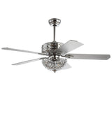 Zara 52" Filigree Metal/Wood LED Ceiling Fan - JONATHAN Y